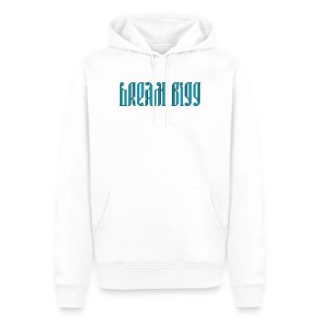 Dream Bigg - Sweat à capuche Premium bio Homme - blanc - Devant - Nico (187cm)