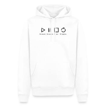 Pleine conscience, moments, souvenirs, bonheur - Sweat à capuche Premium bio Homme - blanc - Devant - Nico (187cm)