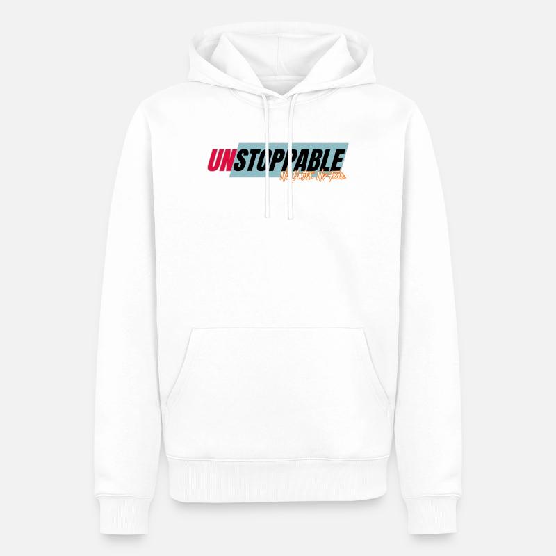 Inarrêtable Sans Limites - Sweat à capuche Premium bio Homme - blanc
