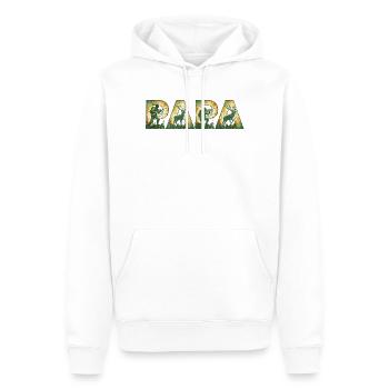 ParaChasseurs en forêt avec silhouettes d’orignaux - Sweat à capuche Premium bio Homme - blanc - Devant - Nico (187cm)