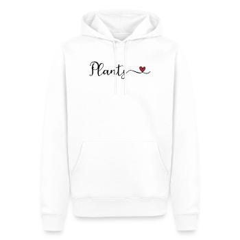 Plants Heart niedliche Typografie - Männer Premium Bio Hoodie - Weiß - Vorne - Nico (187cm)