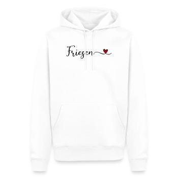 Friesen mit Herz - Männer Premium Bio Hoodie - Weiß - Vorne - Nico (187cm)