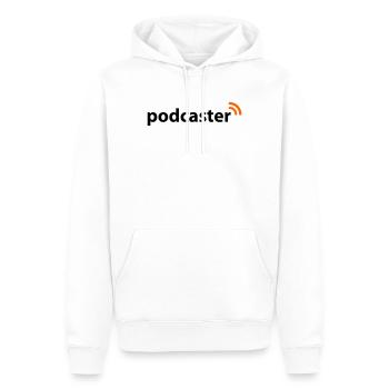 Podcaster - Männer Premium Bio Hoodie - Weiß - Vorne - Nico (187cm)