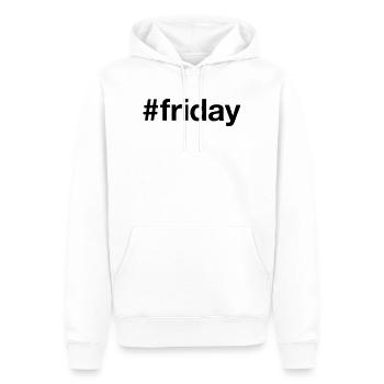 FREITAG Hashtag friday - Männer Premium Bio Hoodie - Weiß - Vorne - Nico (187cm)