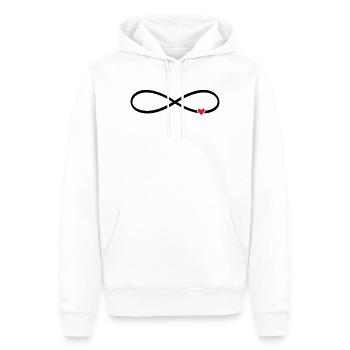 Unendlichkeitszeichen Herz Liebe Geschenk - Männer Premium Bio Hoodie - Weiß - Vorne - Nico (187cm)