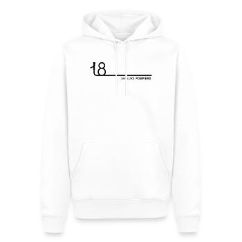 lance_18_3 - Sweat à capuche Premium bio Homme - blanc - Devant - Nico (187cm)