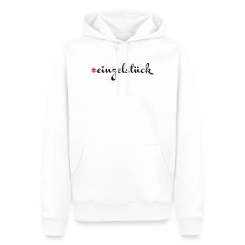 Einzelstück - Männer Premium Bio Hoodie - Weiß - Vorne - Nico (187cm)