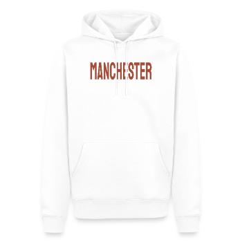 Manchester - Männer Premium Bio Hoodie - Weiß - Vorne - Nico (187cm)