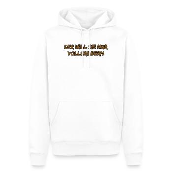 Der Will Sie Nur Vollsabbern - Männer Premium Bio Hoodie - Weiß - Vorne - Nico (187cm)