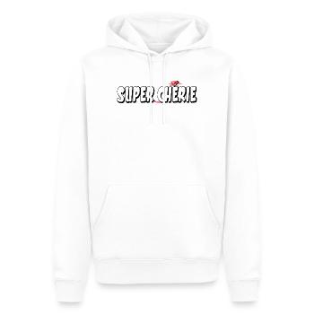 SUPER-DARLING - Men’s Premium Organic Hoodie - white - Front - Nico (187cm)