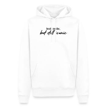 Dead Inside, Still Iconic – Dark & Stylish - Männer Premium Bio Hoodie - Weiß - Vorne - Nico (187cm)