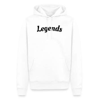 Lettrage Légendes - Sweat à capuche Premium bio Homme - blanc - Devant - Nico (187cm)