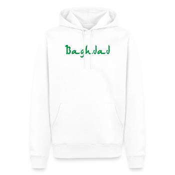 Baghdad - Männer Premium Bio Hoodie - Weiß - Vorne - Nico (187cm)