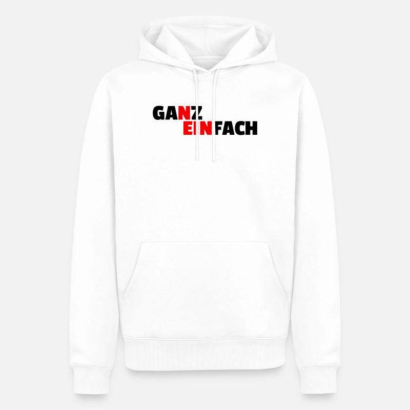 SIMPLEMENT NON - Sweat à capuche Premium bio Homme - blanc