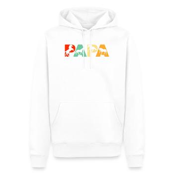 Retro Papa Pferd Papa Lustiges Pferd Papa Vatertag - Männer Premium Bio Hoodie - Weiß - Vorne - Nico (187cm)