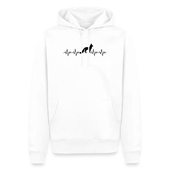 ECG de Fuchs Battement de cœur - Sweat à capuche Premium bio Homme - blanc - Devant - Nico (187cm)