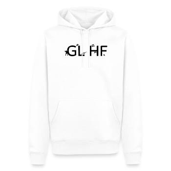 Good luck have fun - Männer Premium Bio Hoodie - Weiß - Vorne - Nico (187cm)