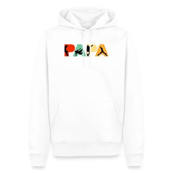 Papa Parkour Retro Freerunning Traceur Dad - Männer Premium Bio Hoodie - Weiß - Vorne - Nico (187cm)