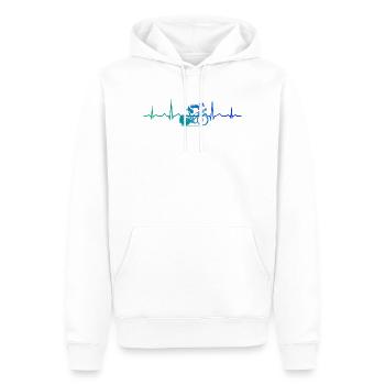 Motif de vélo de route avec une valeur de reconnaissance - Sweat à capuche Premium bio Homme - blanc - Devant - Nico (187cm)