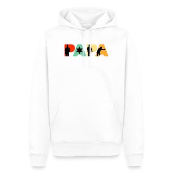 Don des forces de l’ordre pour l’agent de police de Papa Sheriff - Sweat à capuche Premium bio Homme - blanc - Devant - Nico (187cm)