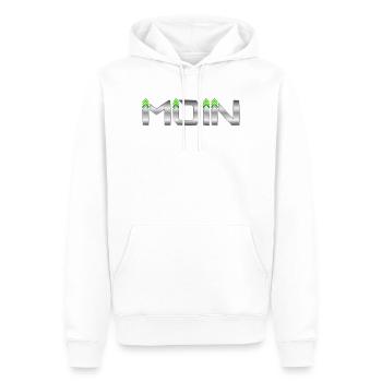 Hello - Men’s Premium Organic Hoodie - white - Front - Nico (187cm)