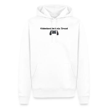 Oldschool-kein Trend - Männer Premium Bio Hoodie - Weiß - Vorne - Nico (187cm)
