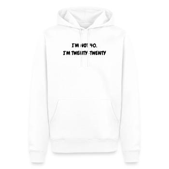 i'm not 40 - Männer Premium Bio Hoodie - Weiß - Vorne - Nico (187cm)