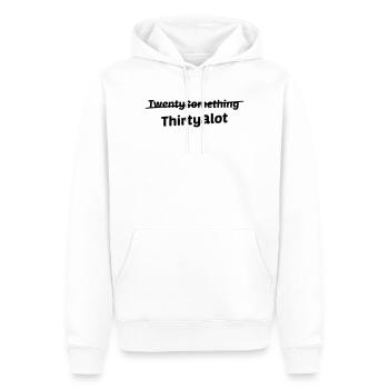 Vingt ans - Sweat à capuche Premium bio Homme - blanc - Devant - Nico (187cm)