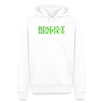 Respect - Männer Premium Bio Hoodie - Weiß - Vorne - Nico (187cm)