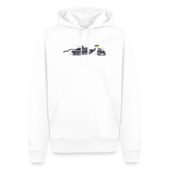 Ukraine Tractor Brigade - Men’s Premium Organic Hoodie - white - Front - Nico (187cm)