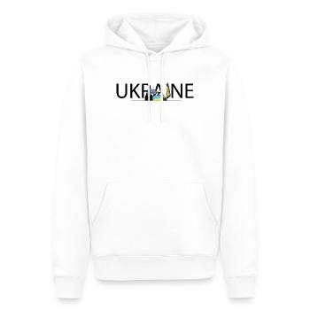 Ukraine Unity Protest College - Männer Premium Bio Hoodie - Weiß - Vorne - Nico (187cm)