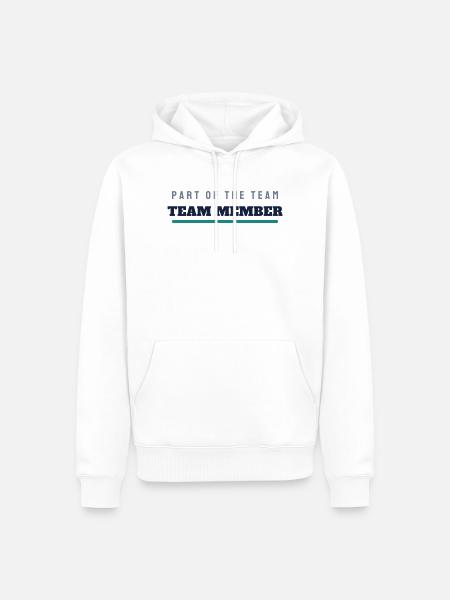 Team Member College Schriftzug - Teammitglied - Männer Premium Bio Hoodie - Weiß