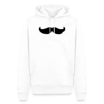 Bart Schnurrbart - Männer Premium Bio Hoodie - Weiß - Vorne - Nico (187cm)