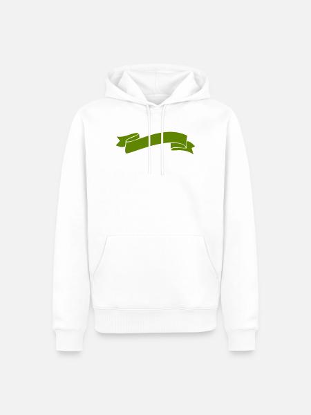 banderole_symbol- - Männer Premium Bio Hoodie - Weiß