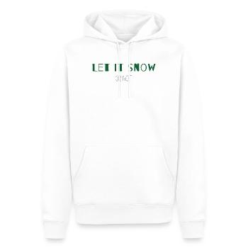 Let It Snow or Not – Trockenes Weihnachtsstatement - Männer Premium Bio Hoodie - Weiß - Vorne - Nico (187cm)
