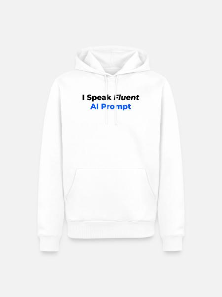 Ich spreche fließend KI - Männer Premium Bio Hoodie - Weiß