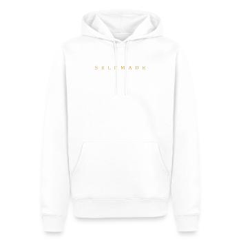 Selfmade Gold Edition - Männer Premium Bio Hoodie - Weiß - Vorne - Nico (187cm)
