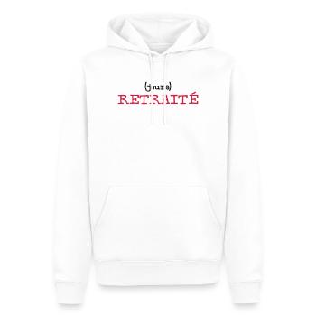 (jeune) Retraité - Sweat à capuche Premium bio Homme - blanc - Devant - Nico (187cm)