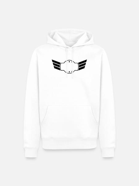 Badge icon personalized - Men’s Premium Organic Hoodie - white