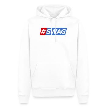 SWAG Bloc Couleurs Hashtag - Sweat à capuche Premium bio Homme - blanc - Devant - Nico (187cm)