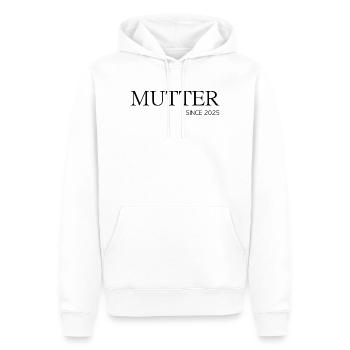 Mutter since 2025 - Männer Premium Bio Hoodie - Weiß - Vorne - Nico (187cm)