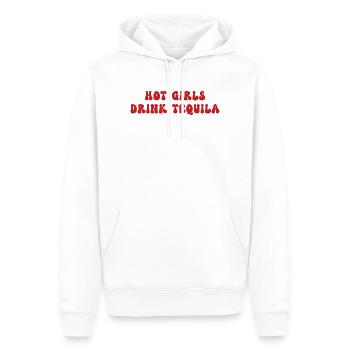 Humorvoller Aperitif Mädchen trinken Tequila - Männer Premium Bio Hoodie - Weiß - Vorne - Nico (187cm)