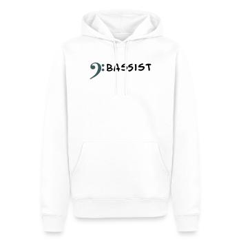 Ich spiele Bass - Ich bin Bassist - Männer Premium Bio Hoodie - Weiß - Vorne - Nico (187cm)