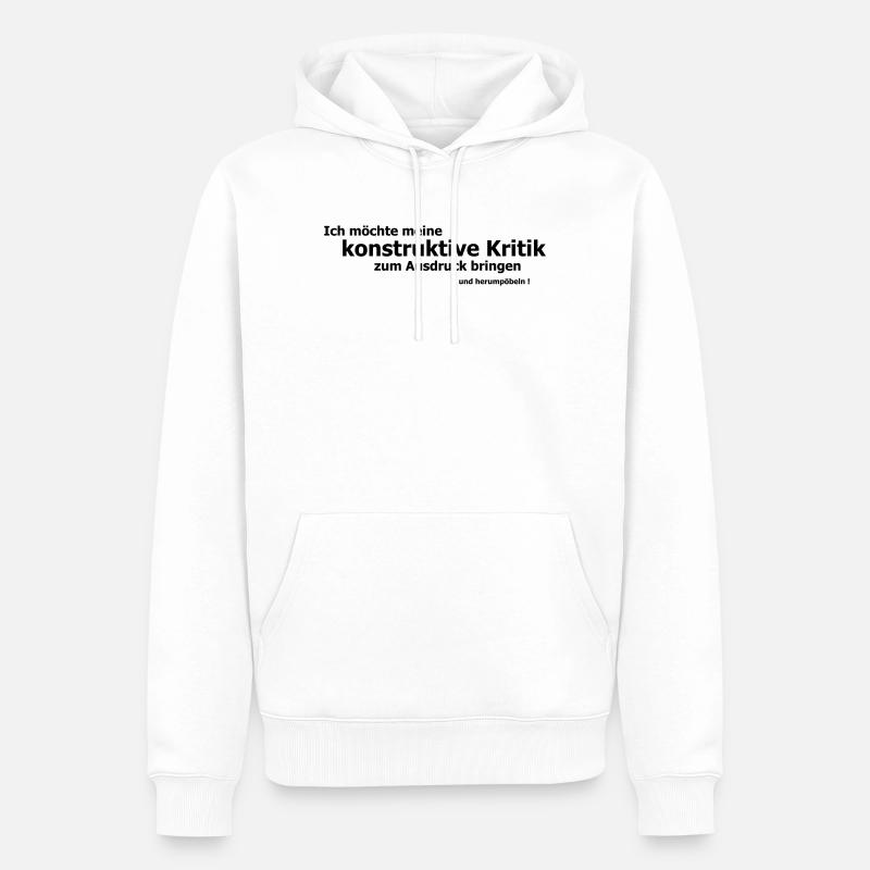 Poebling - Sweat à capuche Premium bio Homme - blanc