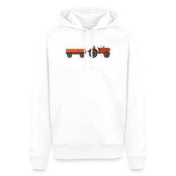 Traktor - Männer Premium Bio Hoodie - Weiß - Vorne - Nico (187cm)
