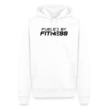 Fueled by Fitness - Sport - Gym - Athletics - Männer Premium Bio Hoodie - Weiß - Vorne - Nico (187cm)