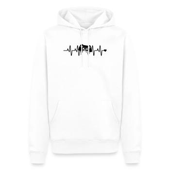 Gaming heartbeat - Men’s Premium Organic Hoodie - white - Front - Nico (187cm)