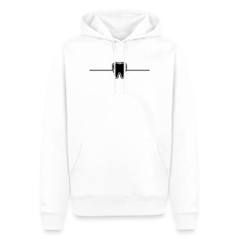 Tooth Symbol Element - Men’s Premium Organic Hoodie - white - Front - Nico (187cm)