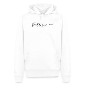Prénom de famille Patrizia Prénom décoratif - Sweat à capuche Premium bio Homme - blanc - Devant - Nico (187cm)