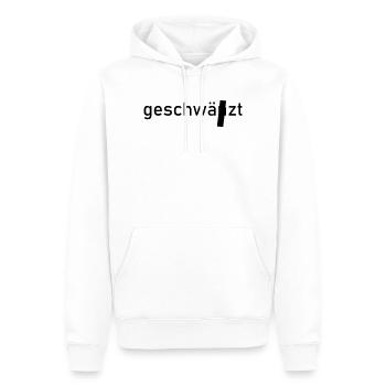 geschwärzt - Männer Premium Bio Hoodie - Weiß - Vorne - Nico (187cm)
